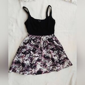 Hot Topic Black and Purple Raven And Branch Dress